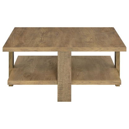 Runnion - Square Coffee Table - Light Brown