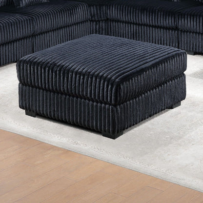 Soft Upholstered Ottoman - Black
