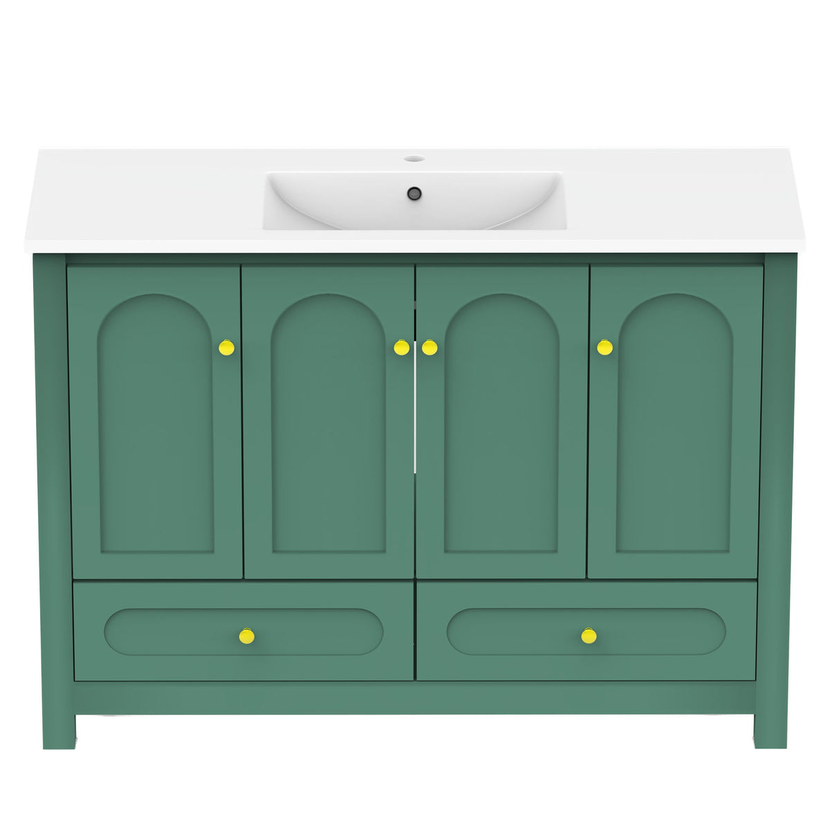 Bathroom Vanity With Sink Combo, 4 Soft Close Doors And 2 Drawers