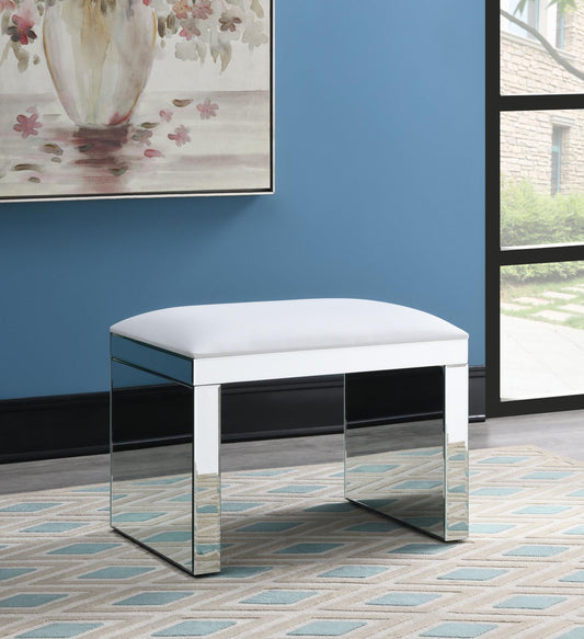 G-317 - Glamour Vanity Stool - Silver