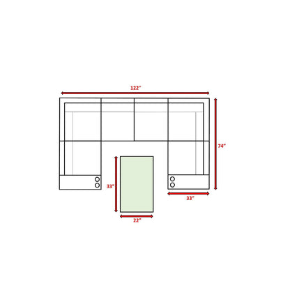 4 Person Patio Set With Cushions - Espresso