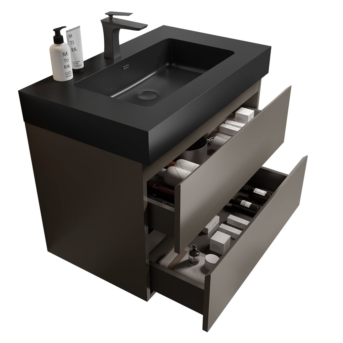 Alice - Bathroom Vanity With Sink, Wall Mounted, Floating