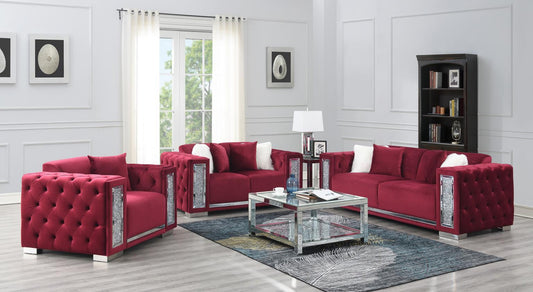 U251 - Velvet Chair - Burgundy