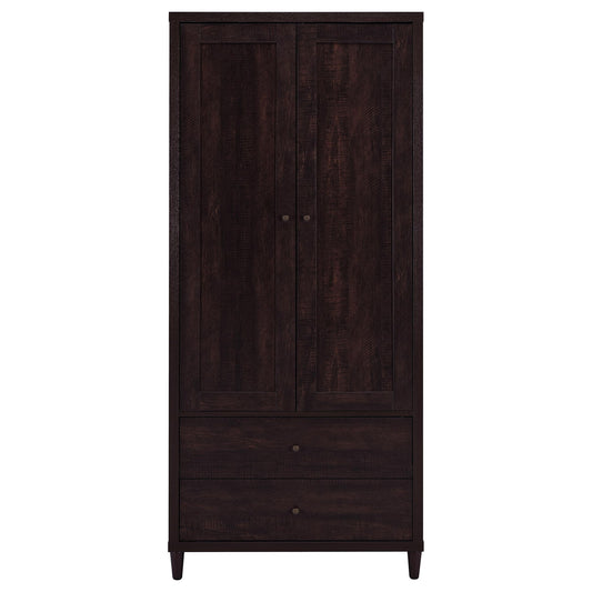 Nestor - 2 Drawer Tall Accent Cabinet With 2 Doors - Rustic