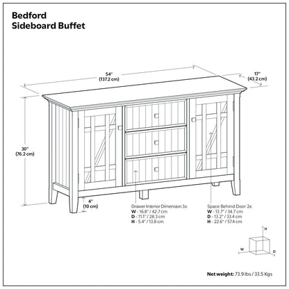 Bedford - Sideboard Buffet - White