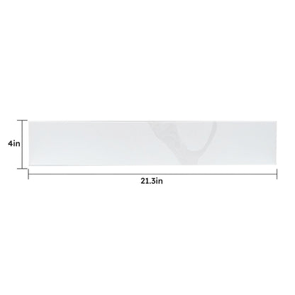 Side Splash With Backsplash For Bathroom Vanity Top - White