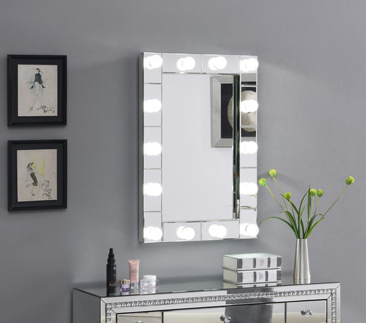 G-402-WM - Glamour LED Wall Decor Mirror - Silver