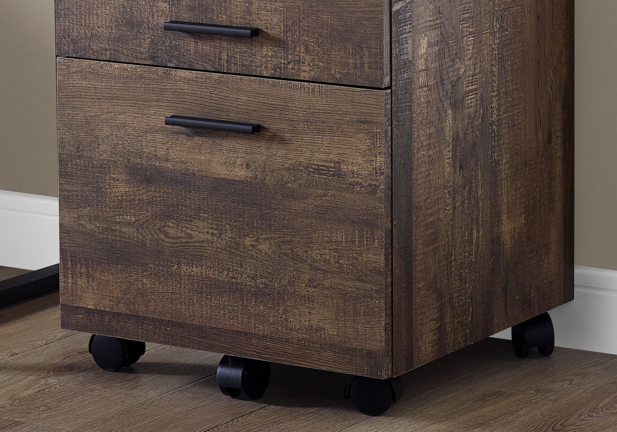 File Cabinet Rolling Mobile Storage Drawers Printer Stand For Office - Brown