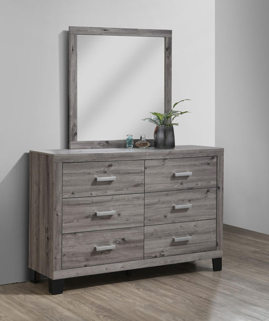 B377 - Dresser And Mirror Closeout Special - Dark Gray