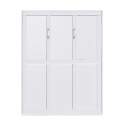 Queen Murphy Bed, Foldable Wall Bed, Space Saving Design For Bedrooms - White