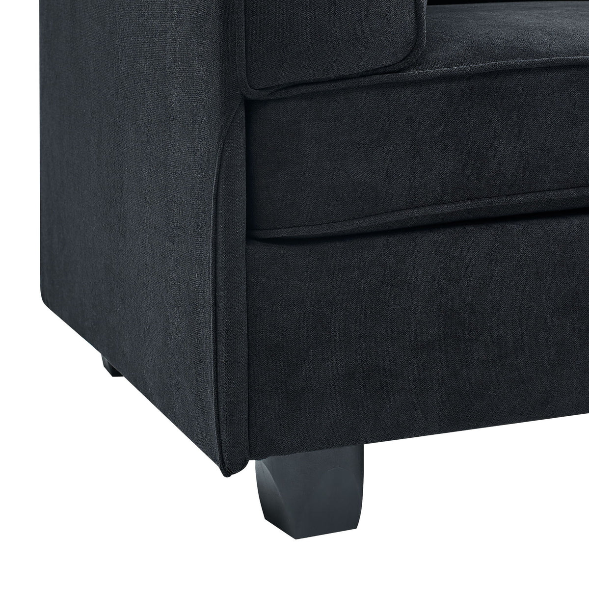 Upholstered Modular Sectional With Removable Cushions