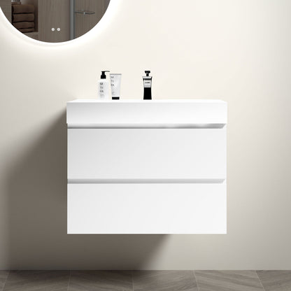 Alice - Bathroom Vanity With Large Storage, Sink, Wall Mounted