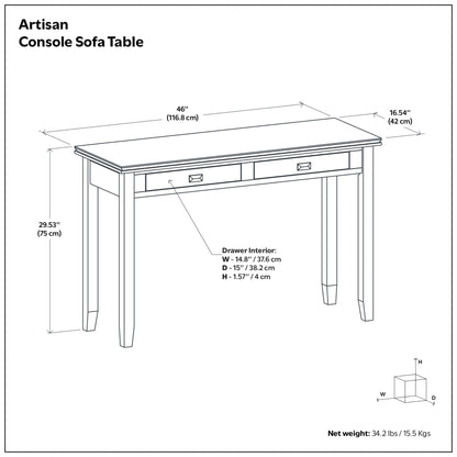 Artisan - Handcrafted Console Sofa Table