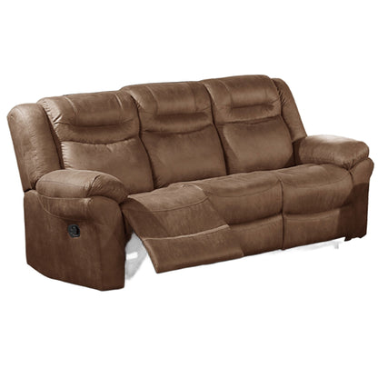 Power Reclining Sofa With USB Port Upholstered Pillow Arms And Headrest - Brown