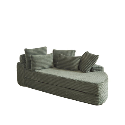 Semi Circular 2 In 1 Sofa Bed With Neck Pillow