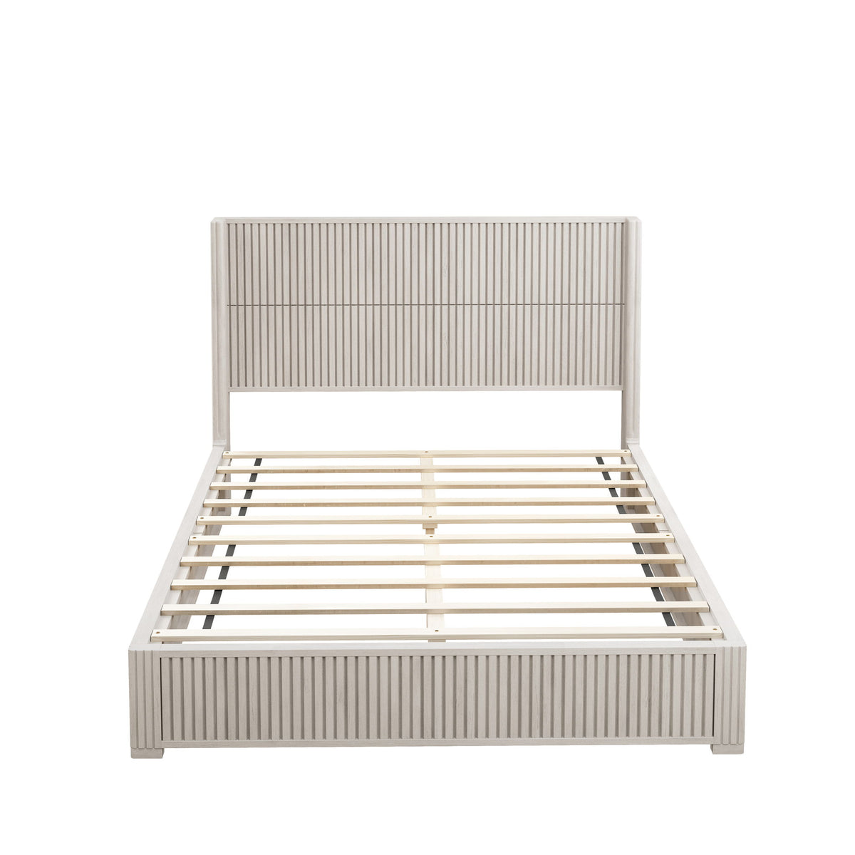 Platform Bed Frame With Headboard, Floor Standing Design