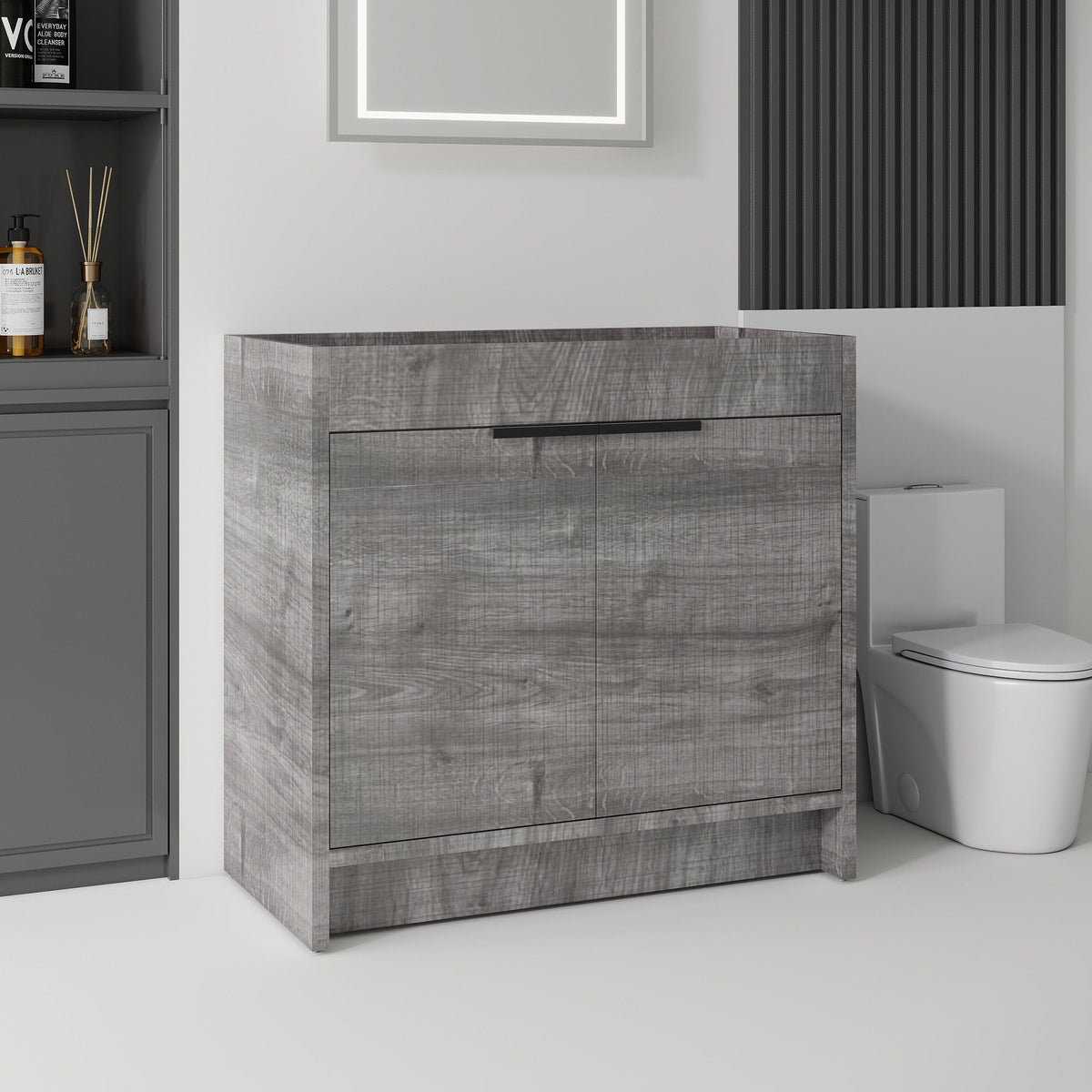 Freestanding Bathroom Vanity Cabinet With Soft Close Doors, Cabinet Only