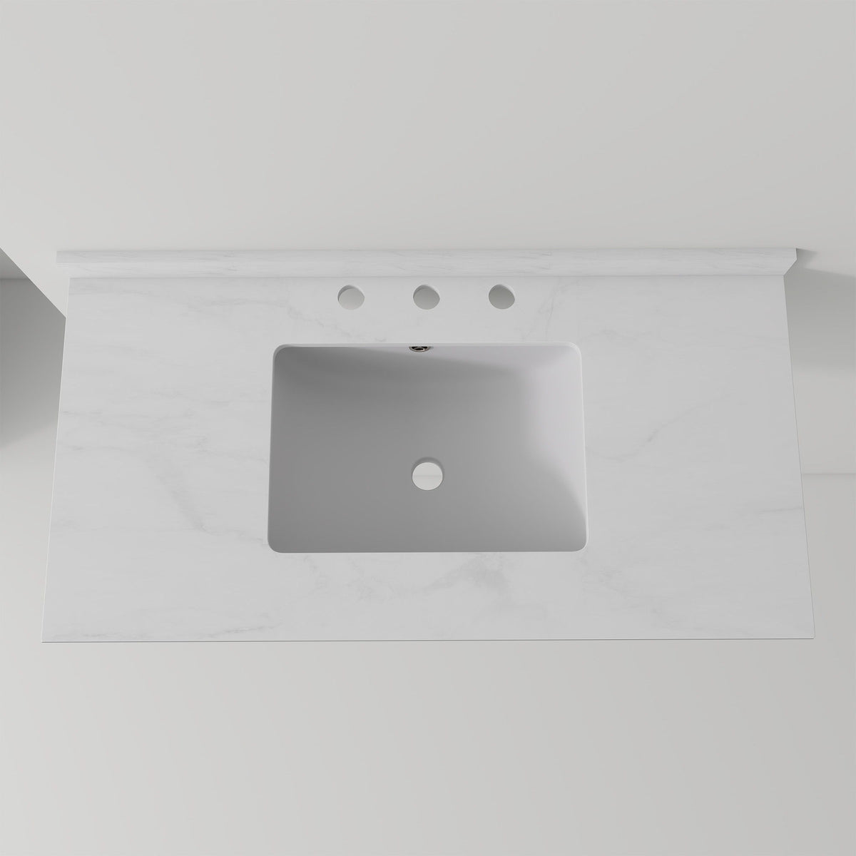 Basin Sink, 0.6" Ultra Thin Profile, Triple Faucet Holes, Sink Only