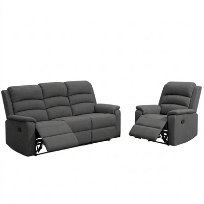 Modern Living Room Set With Manual Recliner