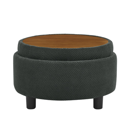 Storage Round Footstool Table Ottoman