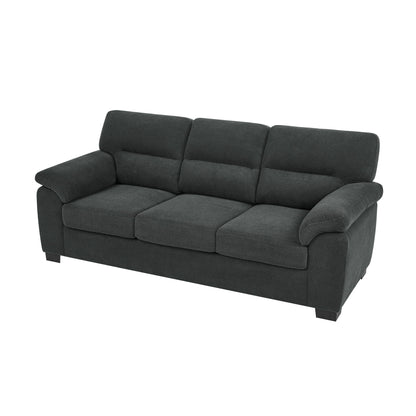 3 Seater Sofa With Padded Armrests And Triangular Leg