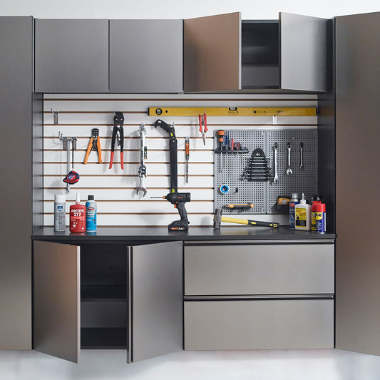 Nova Series - Door Wall Mounted Garage Cabinet, Soft Closing - Dark Gray