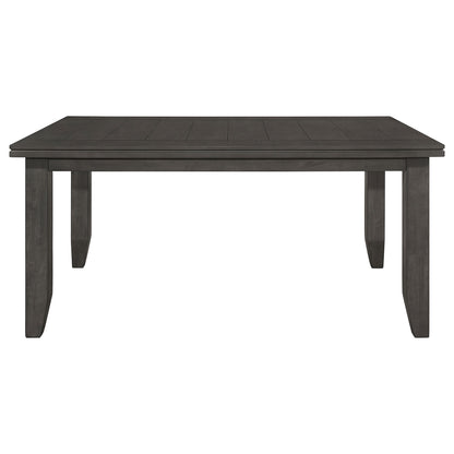 Dexter - Rectangular Plank Top Dining Table - Dark Gray