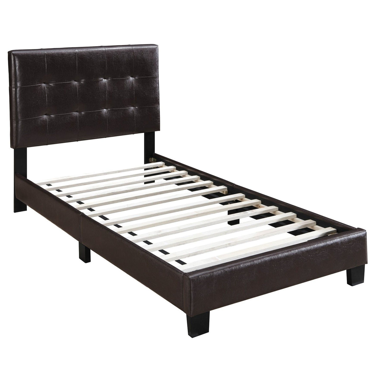 Contemporary Style Bed, Rectangle Headboard