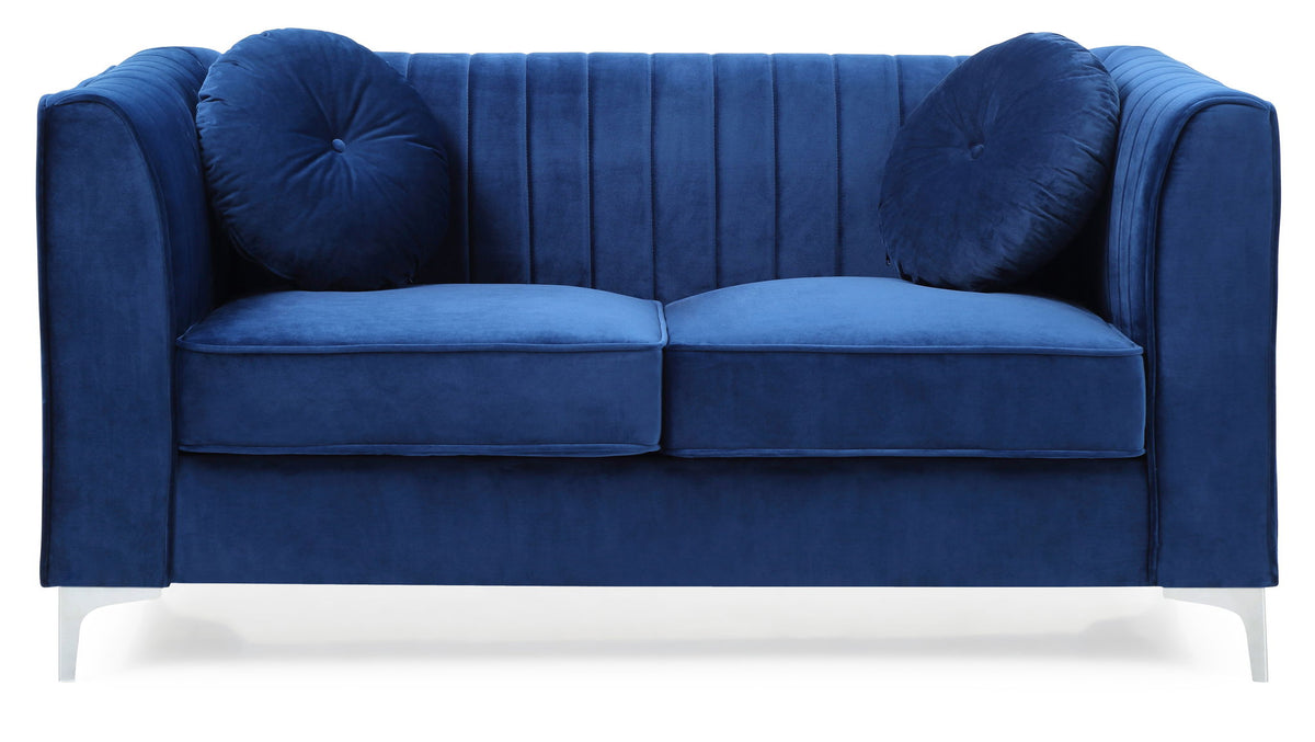 Glam Styled Micro Suede Loveseat