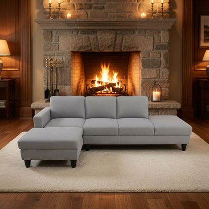 L - Shaped Sectional Sofa With Chaise & Ottoman