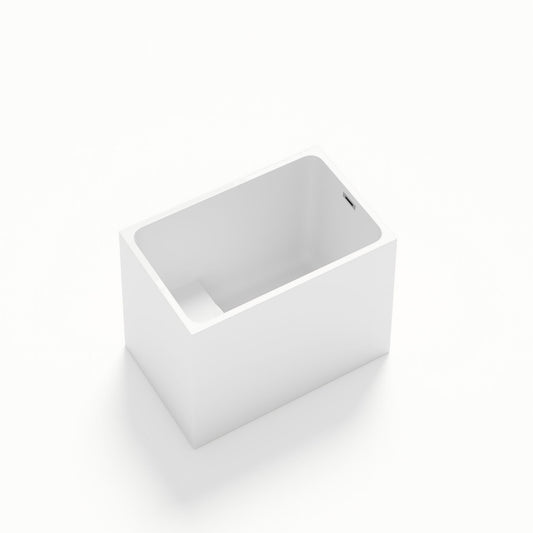 Gloss Freestanding Bathtub With Built In Seat