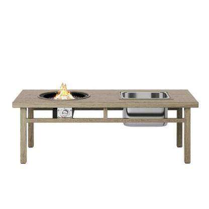 3 In 1 Outdoor Propane Fire Pit Table 50, 000 BTU With Ice Bucket