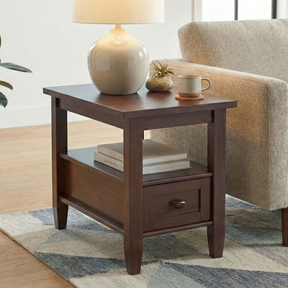 Warm Shaker - Narrow Side Table - Brown