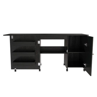 Foldable Sewing Table With Locking Casters