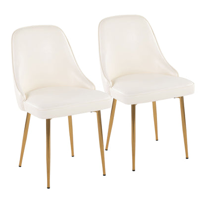 Marcel - Contemporary / Glam Dining Chair (Set of 2) - White