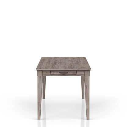 Rustic Dining Table 2 Storage Drawers And Leaf - Gray