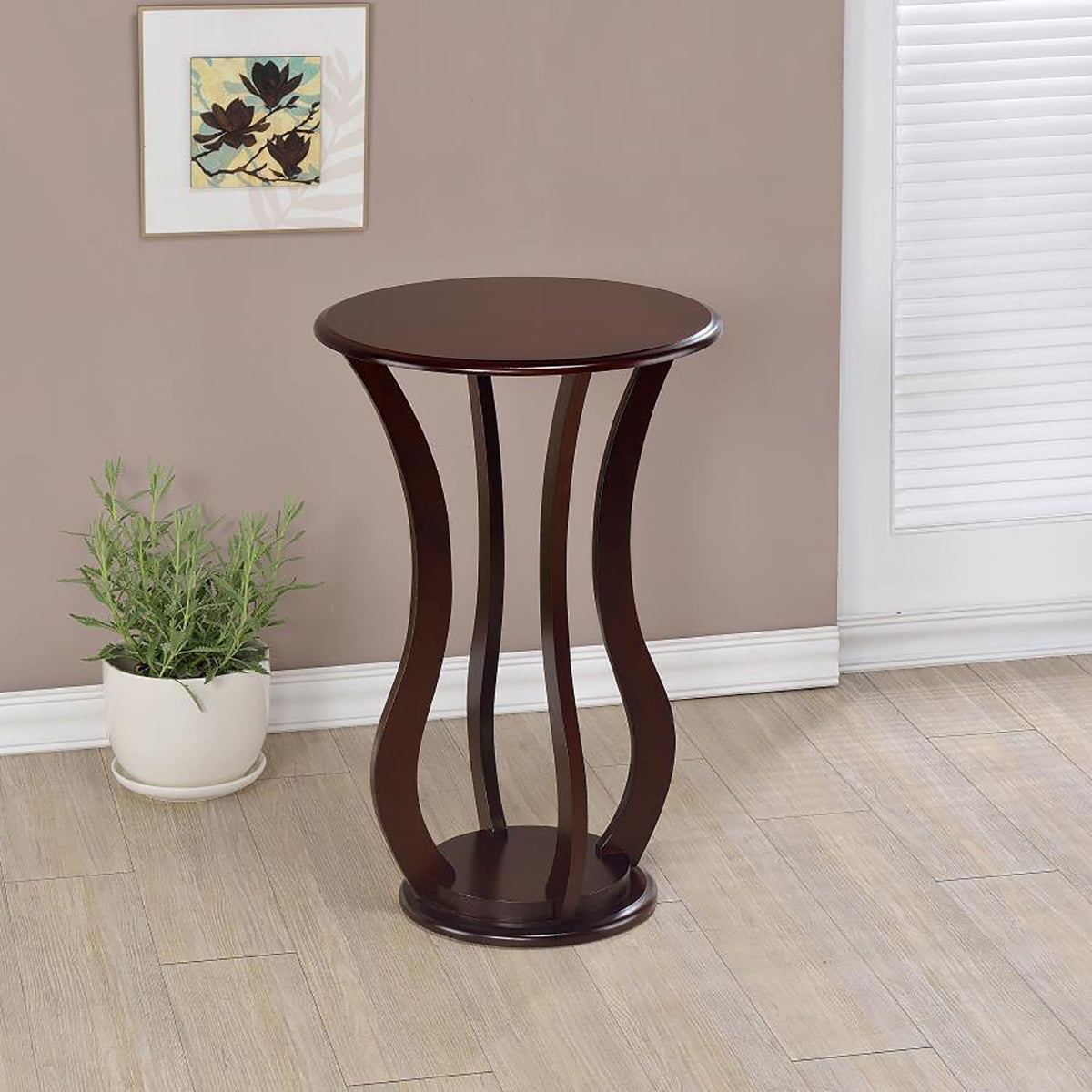 Round Accent Table - Cherry