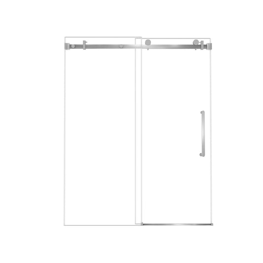 Frameless Single Sliding Shower Door & Handle And Square Tube Track