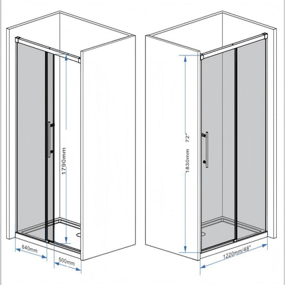 Frameless Single Sliding Shower Door