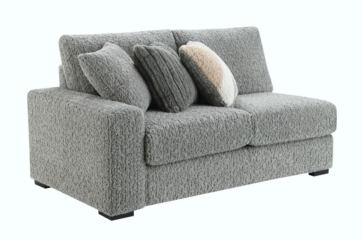 U282 - 6 Piece Sectional With Right Chaise (1 LAF + 1 Wedge + 2 Armless Chair + 1 Console + 1 RAF Chaise) - Gray