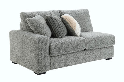 U282 - 6 Piece Sectional With Right Chaise (1 LAF + 1 Wedge + 2 Armless Chair + 1 Console + 1 RAF Chaise) - Gray