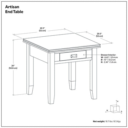 Artisan - End Table - Russet Brown