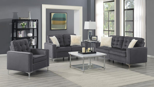 U433 - Velvet Chair - Dark Gray