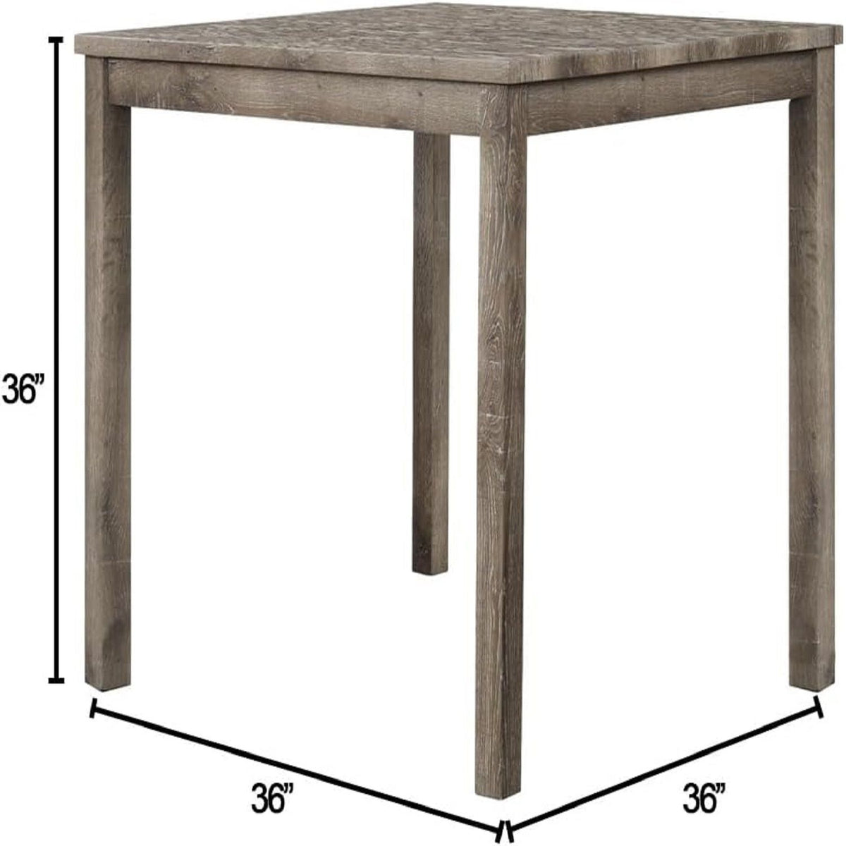 Transitional Counter Dining Set With 4 Tufted Stools