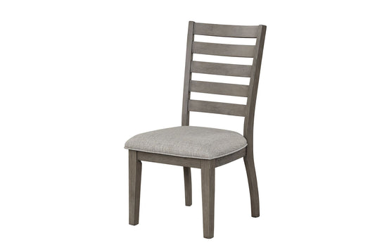 Side Dining Chair With Ladder Back (Set of 2) - Gray