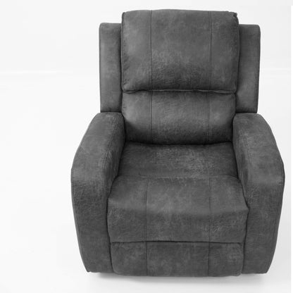 Modern Style Manual Recliner With Square Arms And Tufted Design