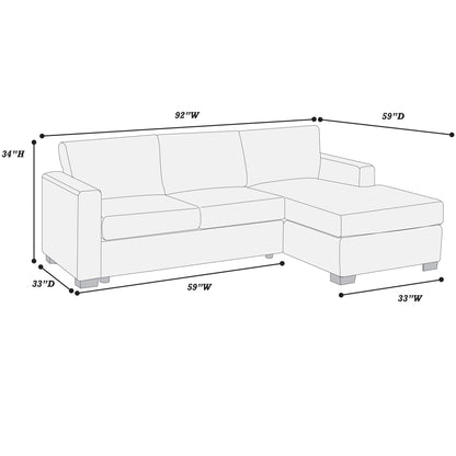 Modern L-Shaped Sectional Sofa