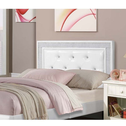 Glamours Style Bed With Diamond Tufted Padded Headboard