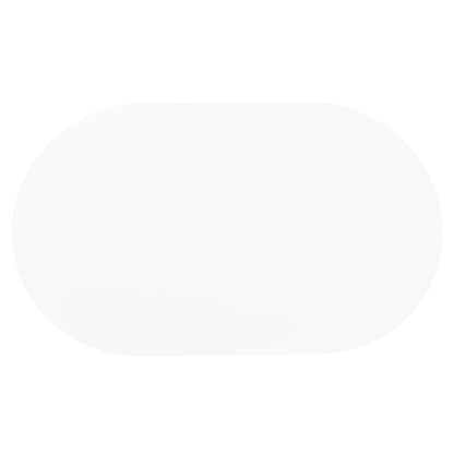 Oval Dining Table - White - Metal