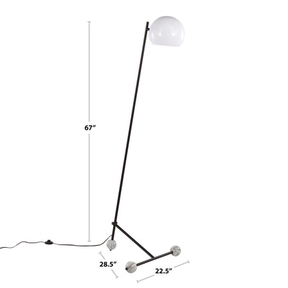 Eileen - Contemporary Floor Lamp - Brushed Nickel